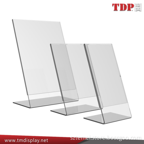 Promotion luxury custom high quality acrylic slant sign holder